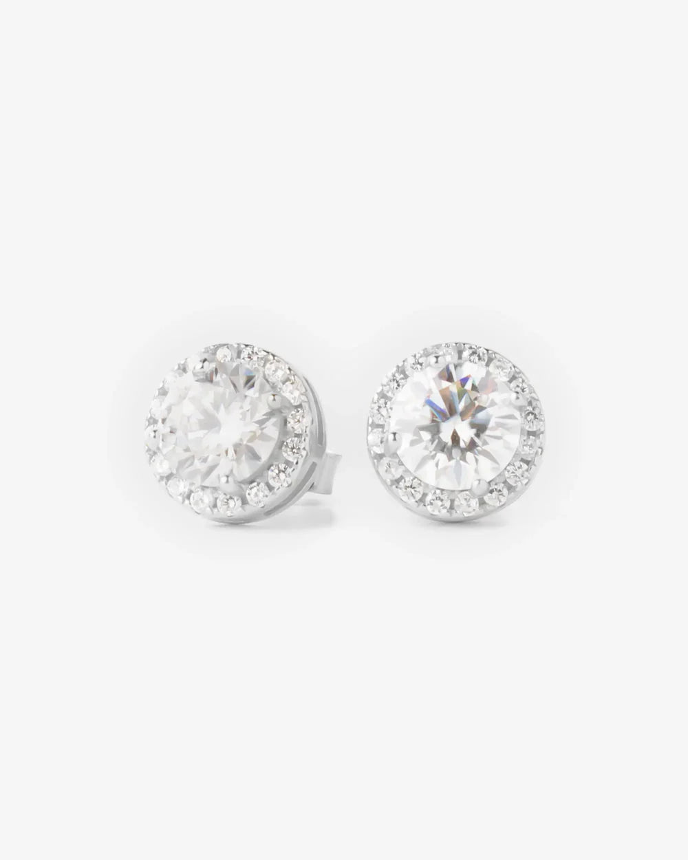 Halo Moissanite Earrings