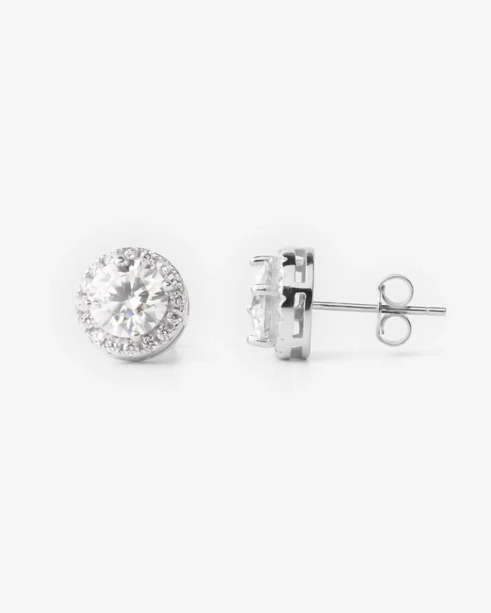 Halo Moissanite Earrings